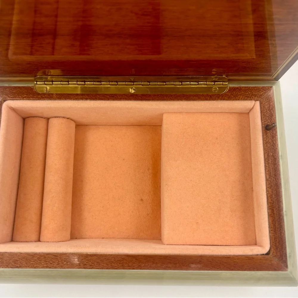 Reuge Vintage Inlaid Wooden Jewelry Box